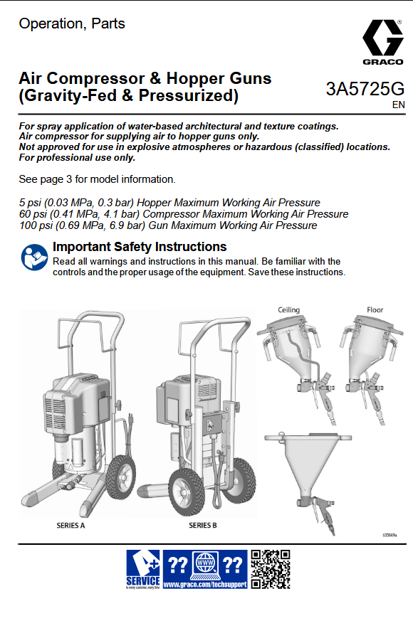 Graco G-TEX Gravity-Feed Hopper Gun